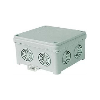 Hermetic empty box 83x83x52mm IP54 with an integrated gland